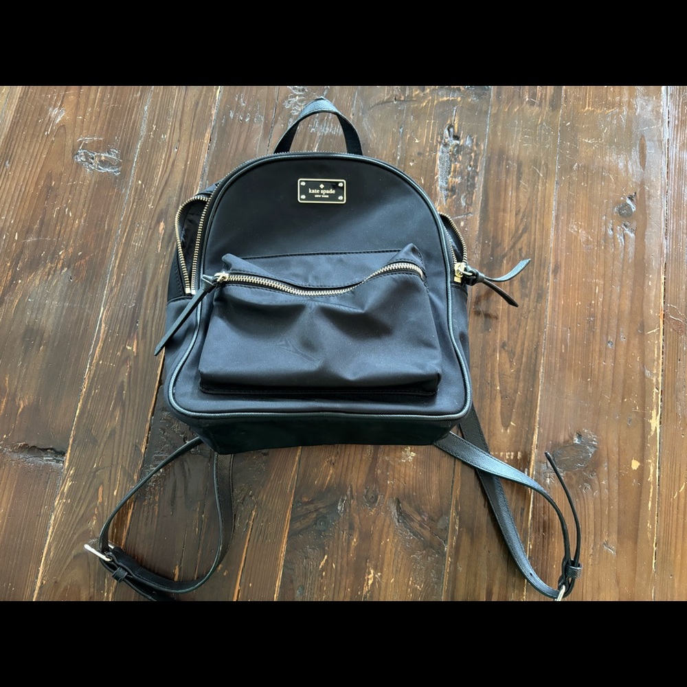 Kate spade, black, backpack